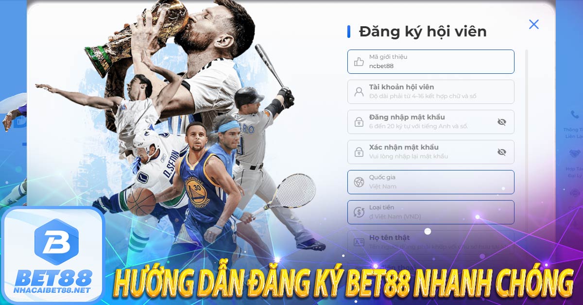 Hướng dẫn đăng ký Bet88 nhanh chóng